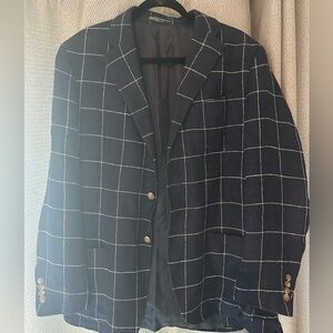 Ralph Lauren Blue Label Navy Checkered Blazer